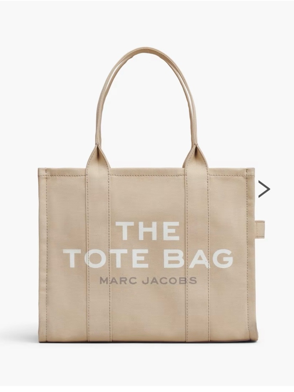 Marc Jacobs Large Canvas Tote Bag Beige Neutral